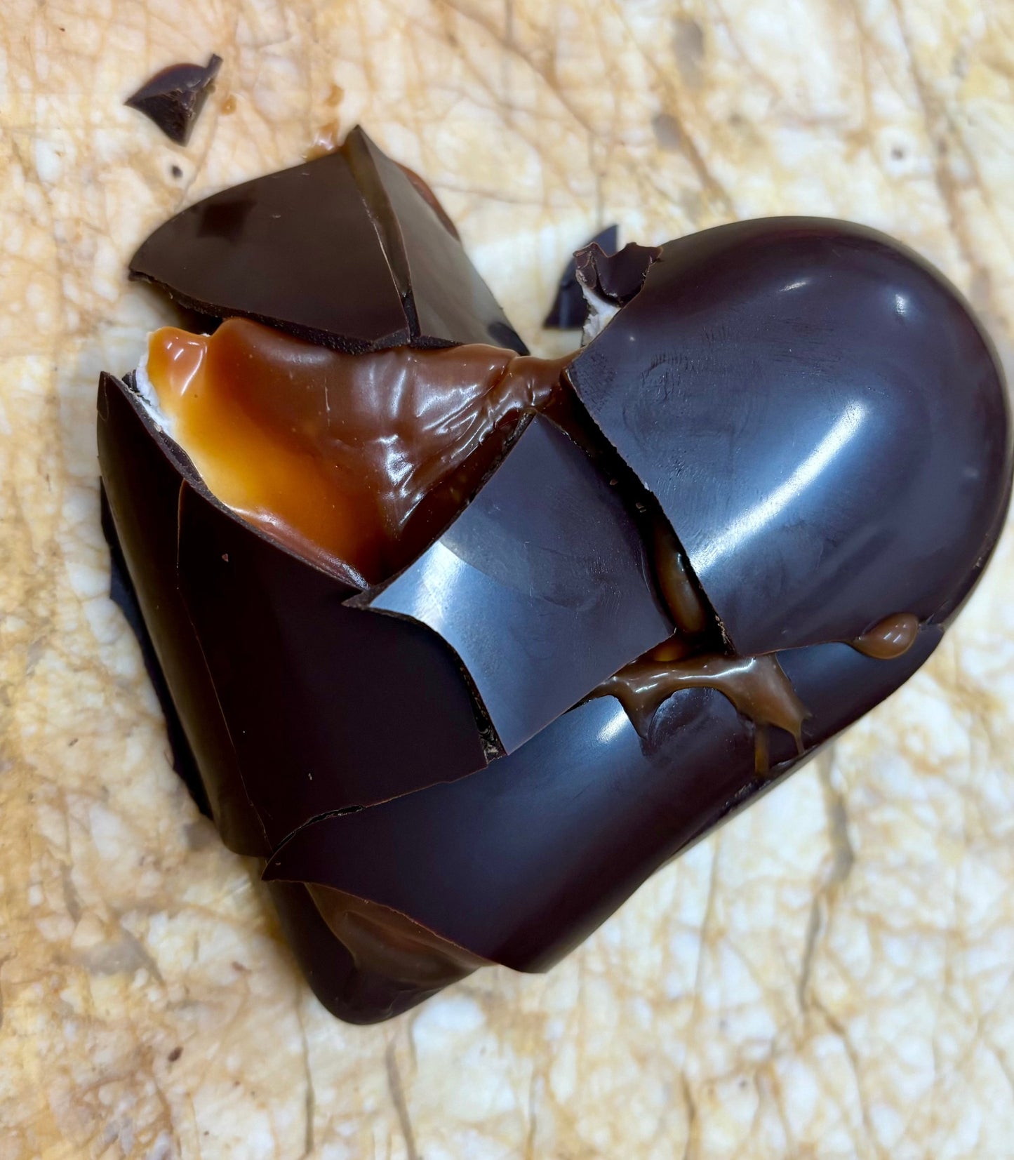 Ooey Gooey Salted Caramel & Marshmallow Milk Chocolate Heart