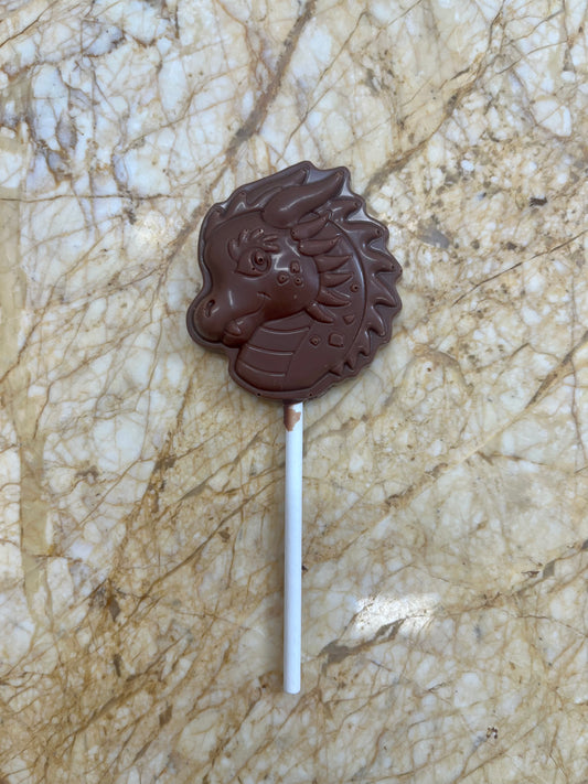 Milk Chocolate Lollypop - Dragon